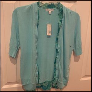 New York & Company Blue Cardigan Sweater